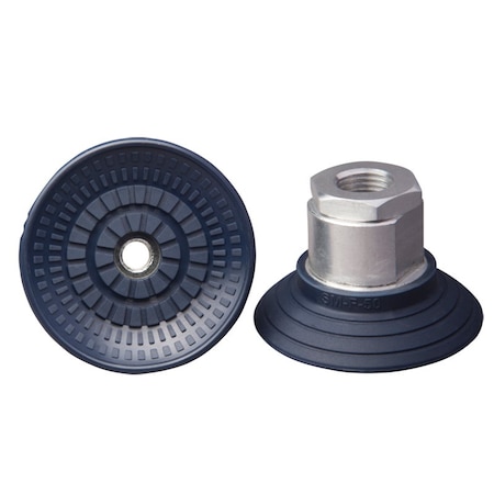 Fipa Flat vacuum cup diam. 50 mm, NBR blue, fitting G1/4-female 103.050.043.1